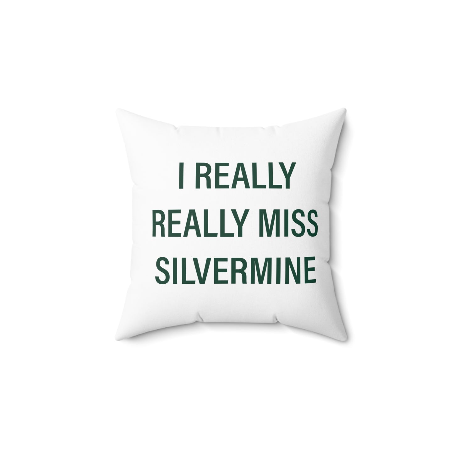 I Really Really Miss Silvermine Spun Polyester Square Pillow