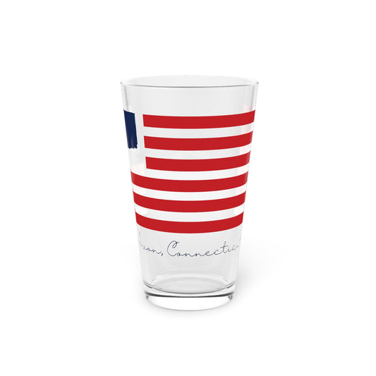 Avon Connecticut Flag Pint Glass, 16oz