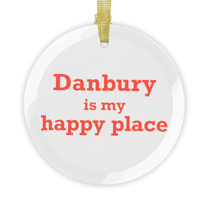 Danbury Is My Happy Place Mug 11oz Glass Ornaments