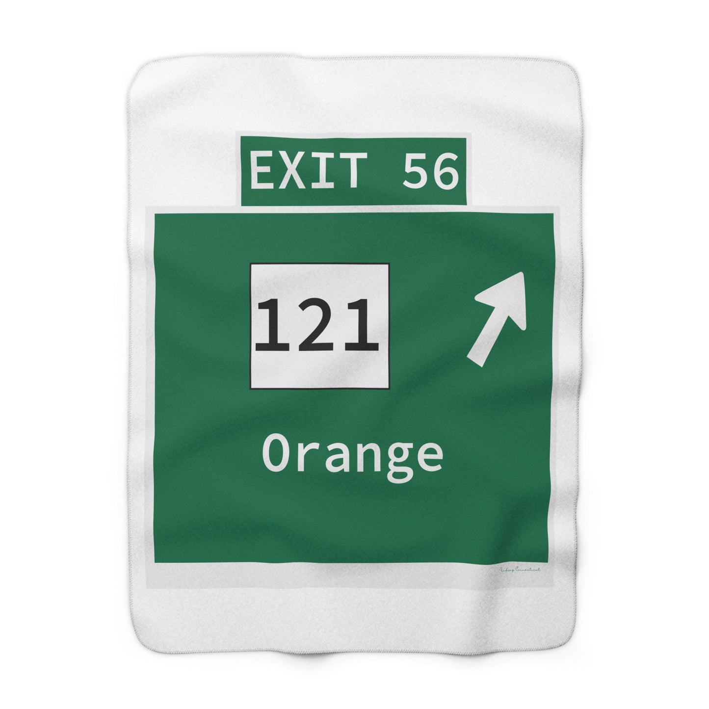 Vintage WCP Exit 56 Sign Sherpa Fleece Blanket