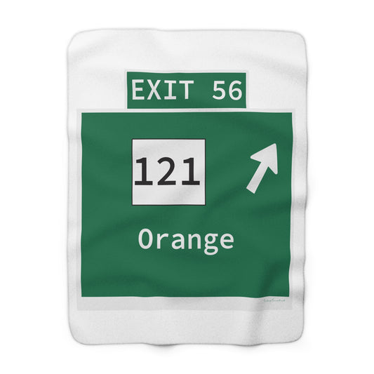 Vintage WCP Exit 56 Sign Sherpa Fleece Blanket
