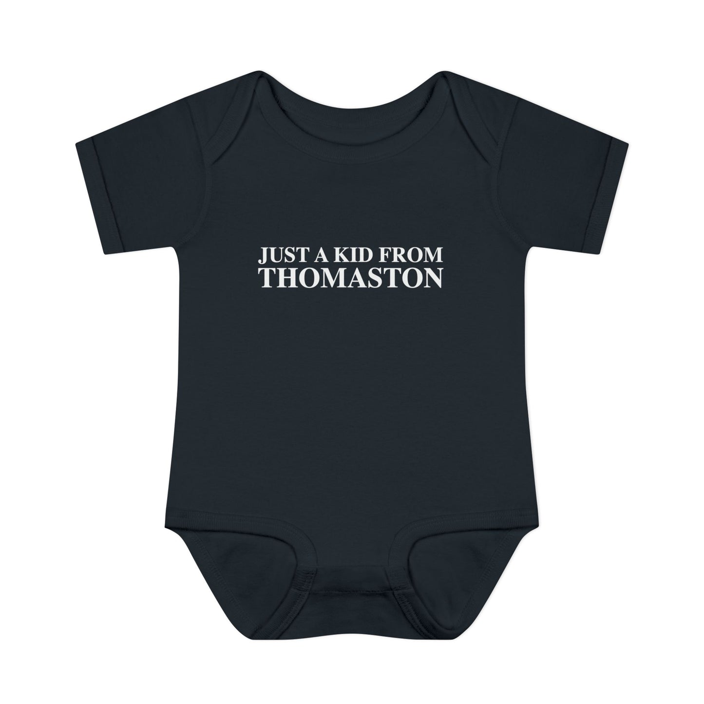 Just a kid from Thomaston Infant Baby Rib Bodysuit