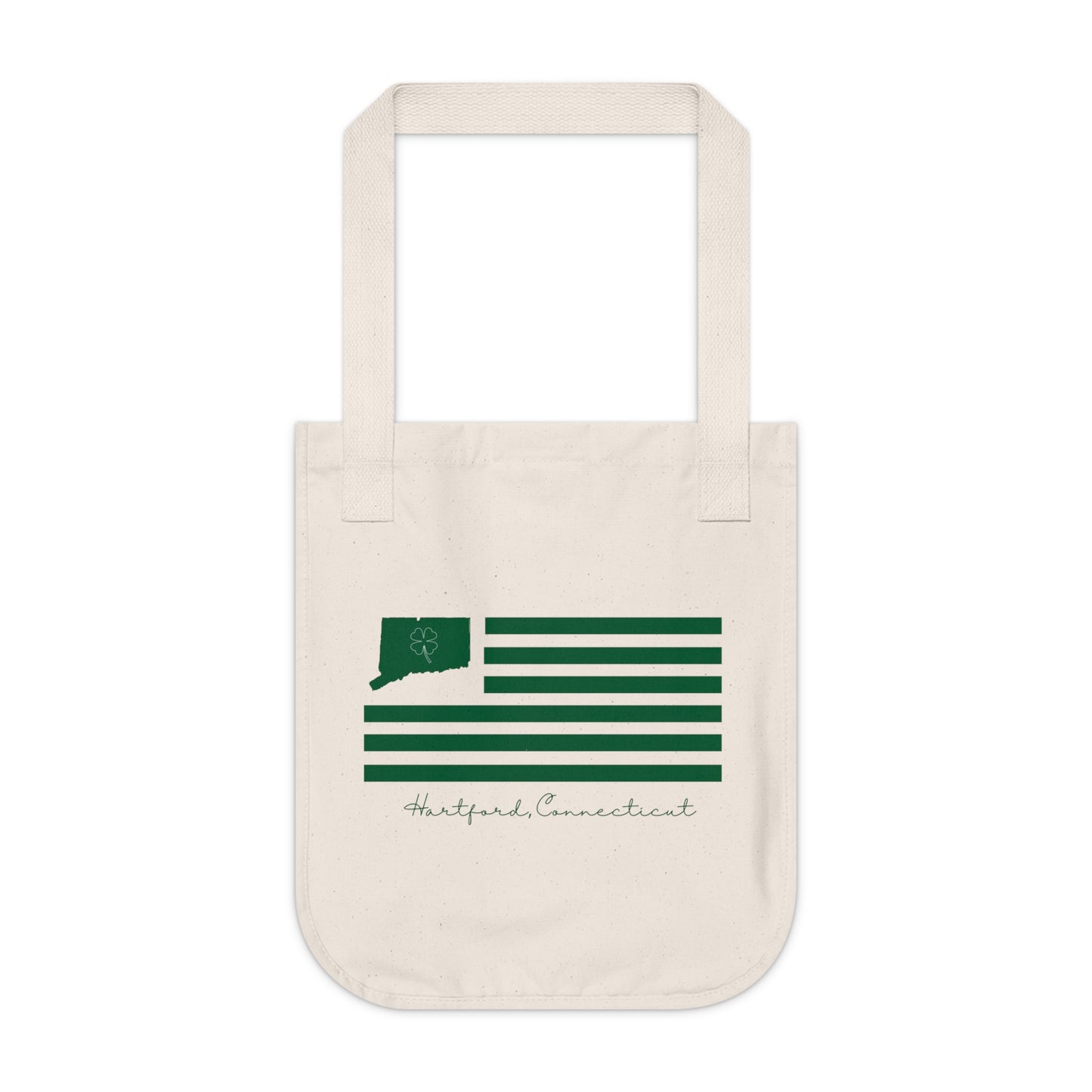 Hartford Connecticut St. Patrick’s Day Flag Organic Canvas Tote Bag