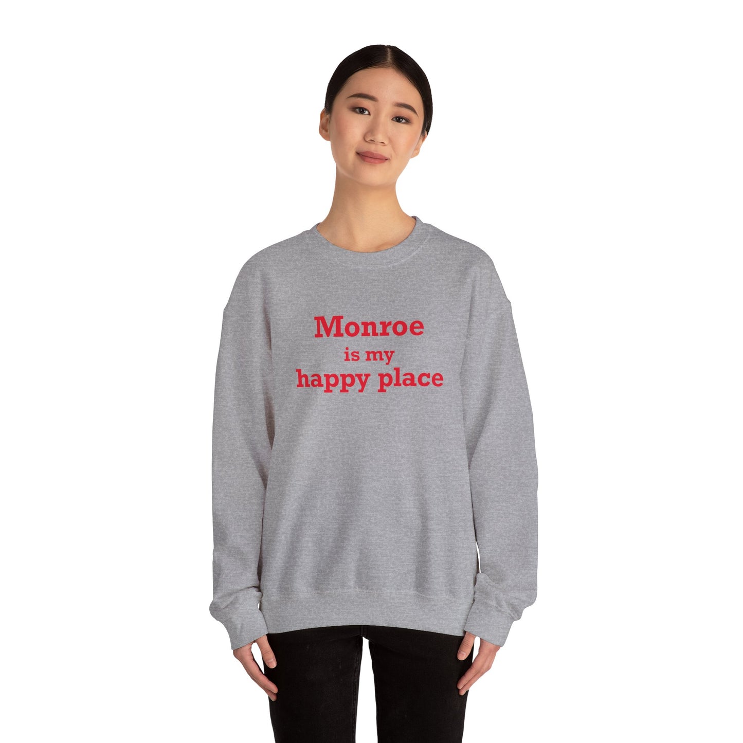 Monroe Is My Happy Place Unisex Heavy Blend™ Crewneck Sweatshirt