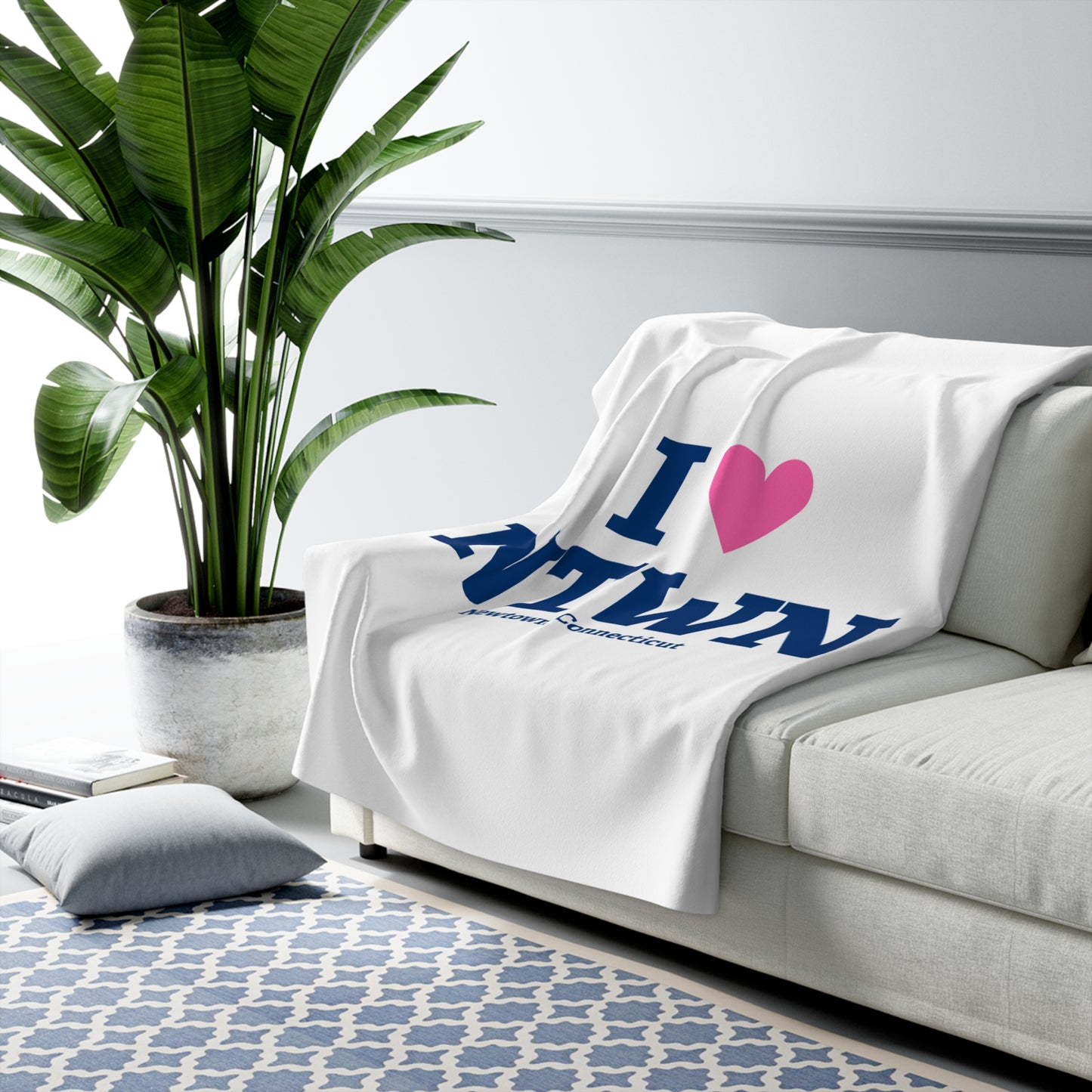 I Heart NTWN Sherpa Fleece Blanket