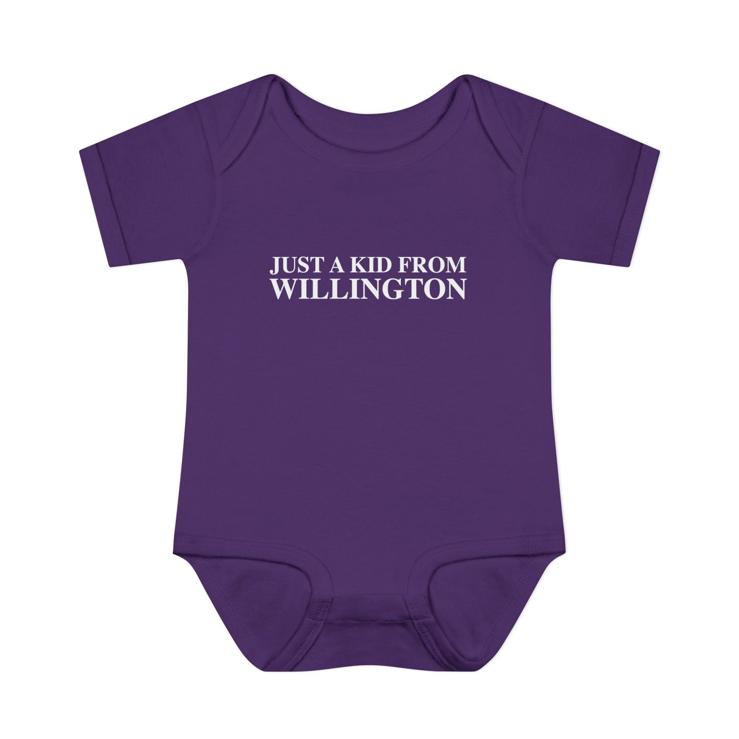 Just a kid from Willington Infant Baby Rib Bodysuit