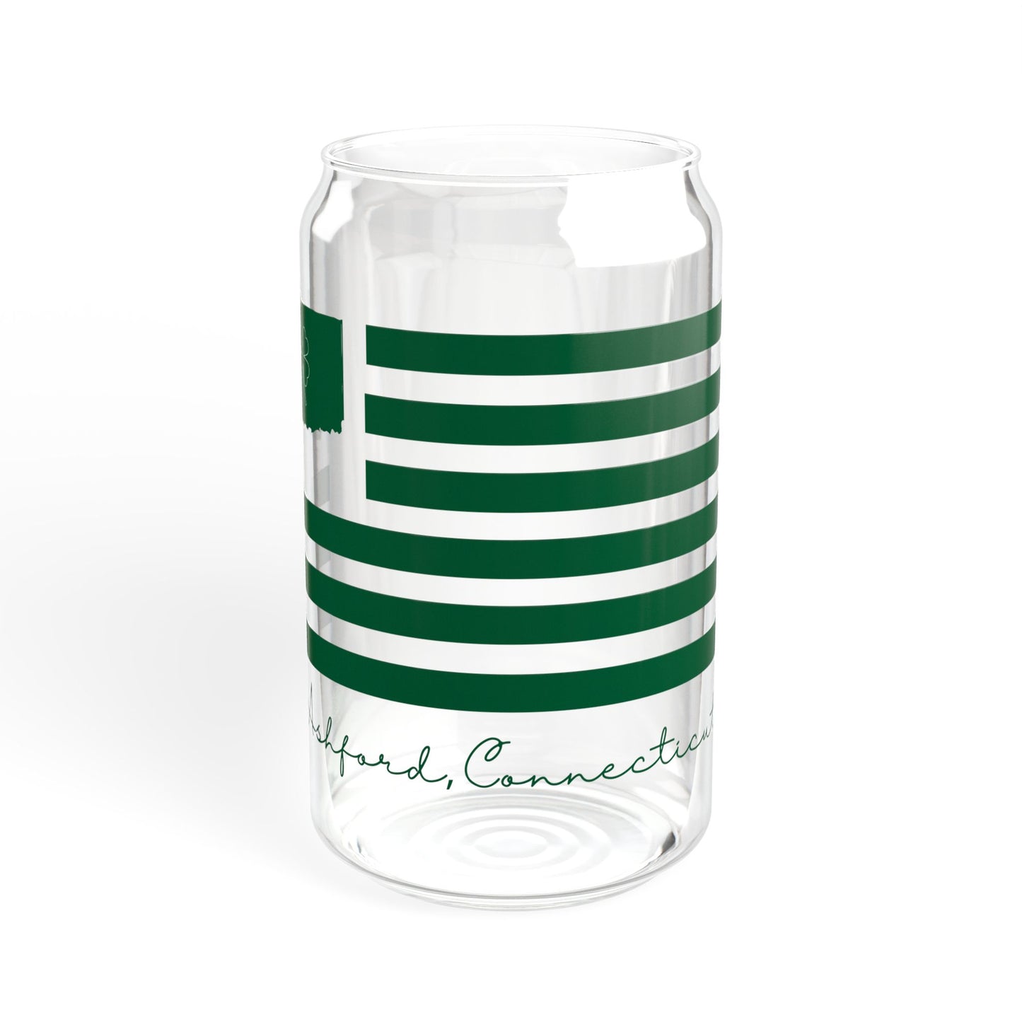 Ashford Connecticut St. Patrick’s Day Flag  Sipper Glass, 16oz