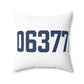 06377 Sterling Connecticut Zip Code Spun Polyester Square Pillow