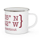Greenwich Coordinates Enamel Camping Mug