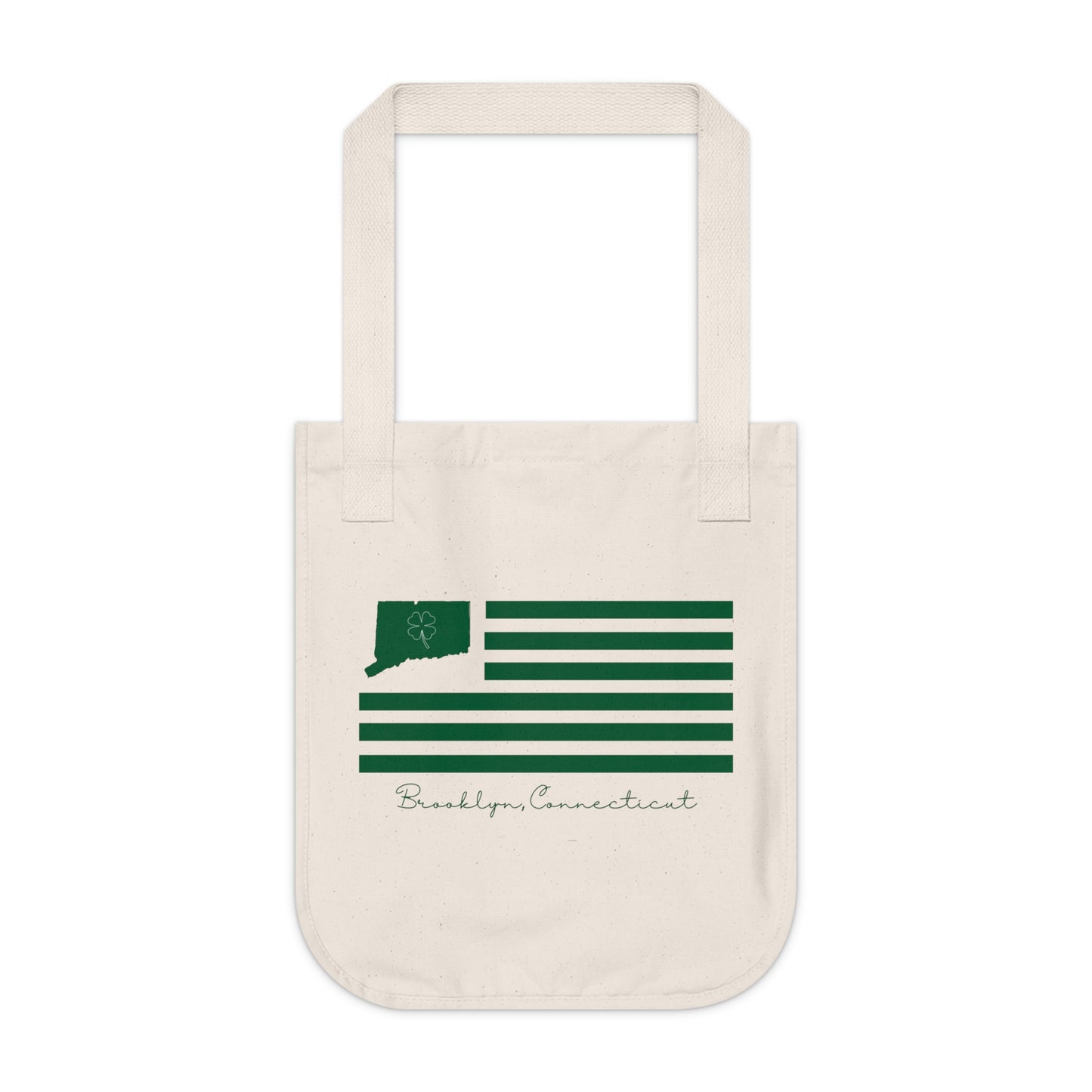 Brooklyn Connecticut St. Patrick’s Day Flag Organic Canvas Tote Bag