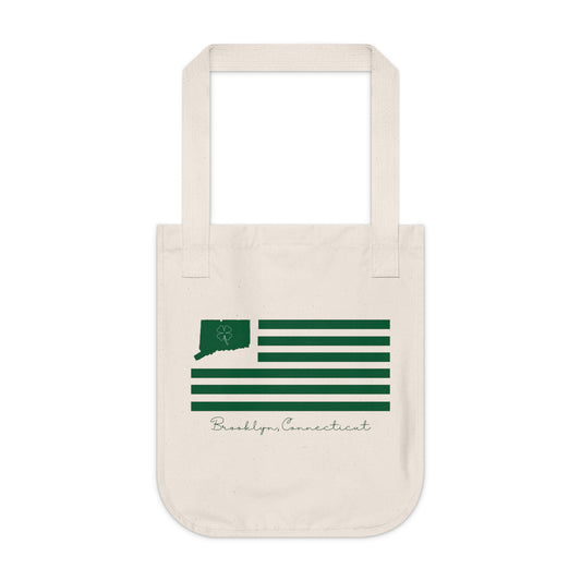 Brooklyn Connecticut St. Patrick’s Day Flag Organic Canvas Tote Bag