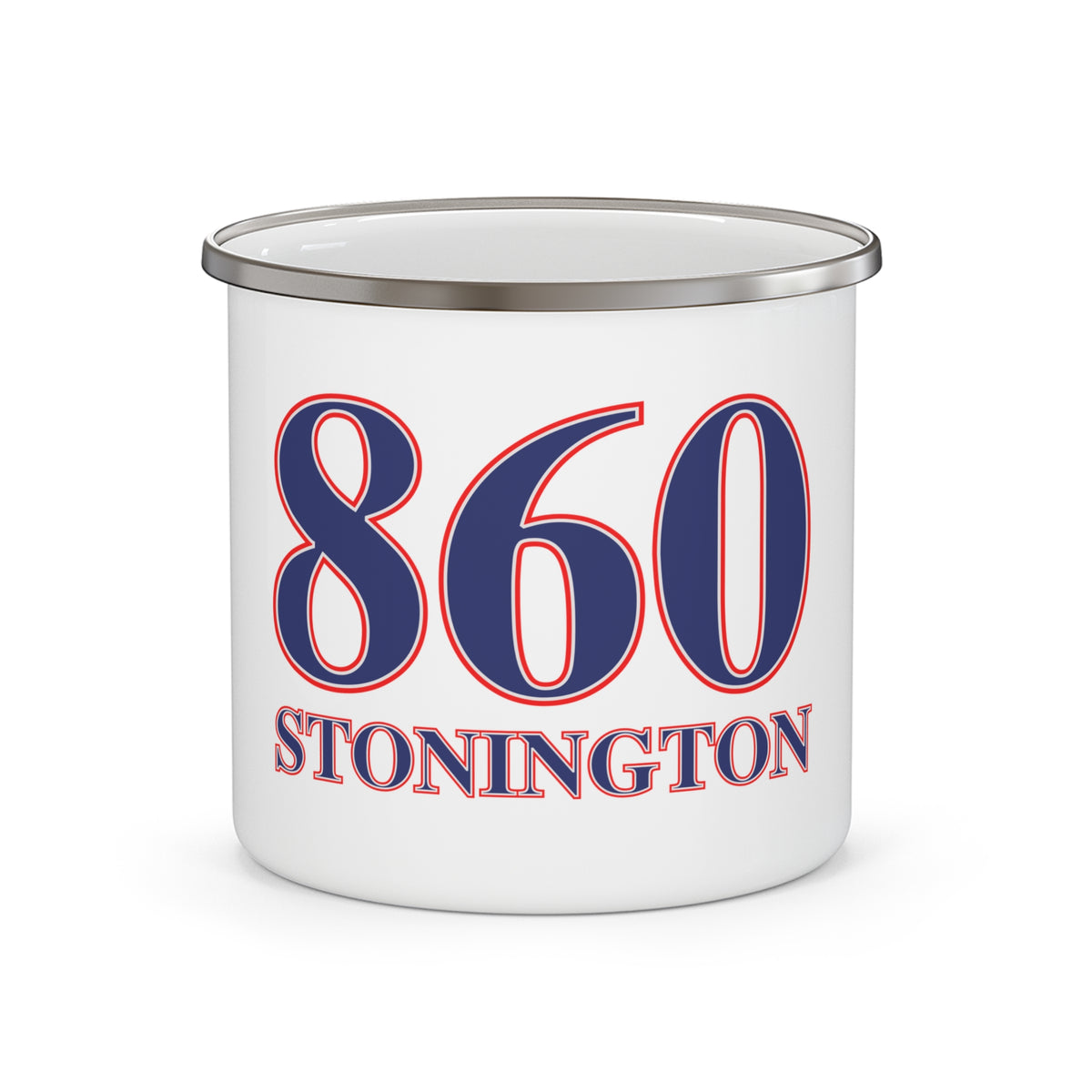 860 Stonington Red, White & Blue Enamel Camping Mug