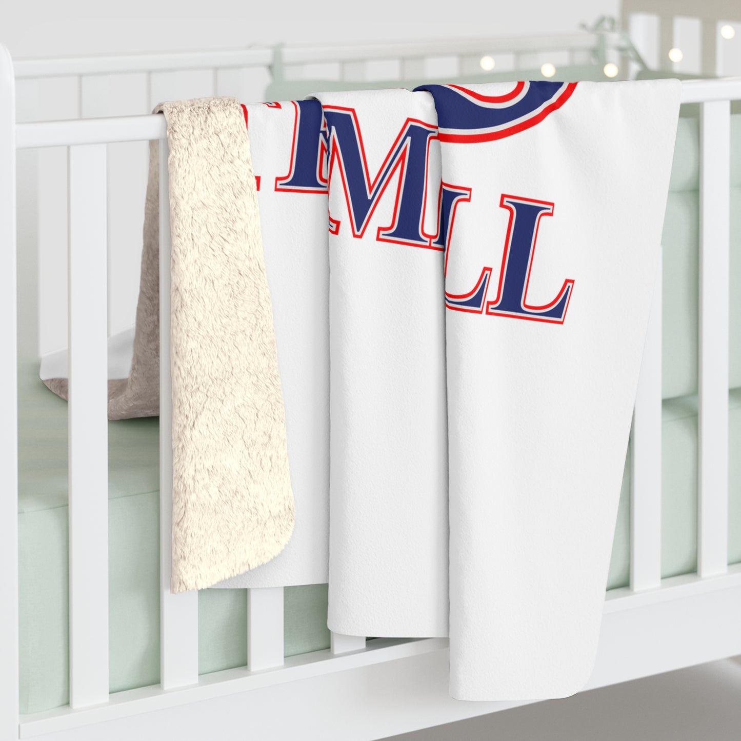 203 Trumbull Red White & Blue Sherpa Fleece Blanket