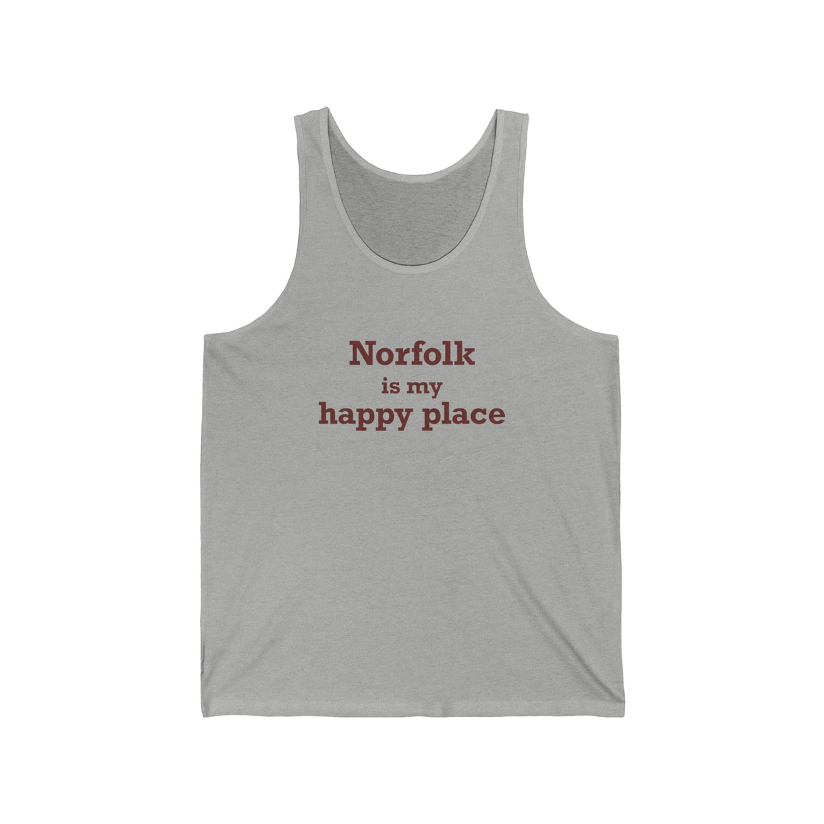 Norfolk is My Happy Place Unisex Jersey Tank Top