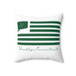 Brooklyn Connecticut St. Patrick’s Day Flag Spun Polyester Square Pillow