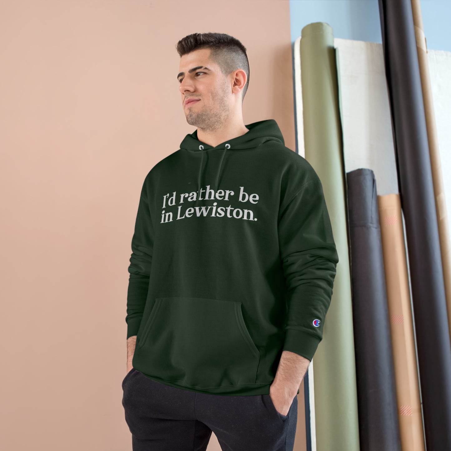 I'd rather be in Lewiston Champion Hoodie