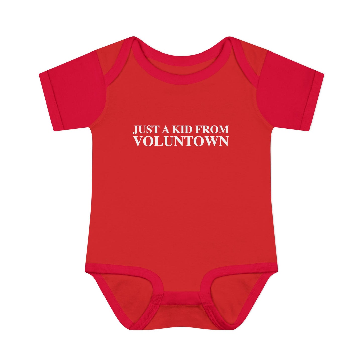 Just a kid from Voluntown Infant Baby Rib Bodysuit