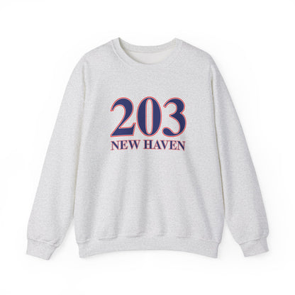 203 New Haven Red, White & Blue Unisex Heavy Blend™ Crewneck Sweatshirt