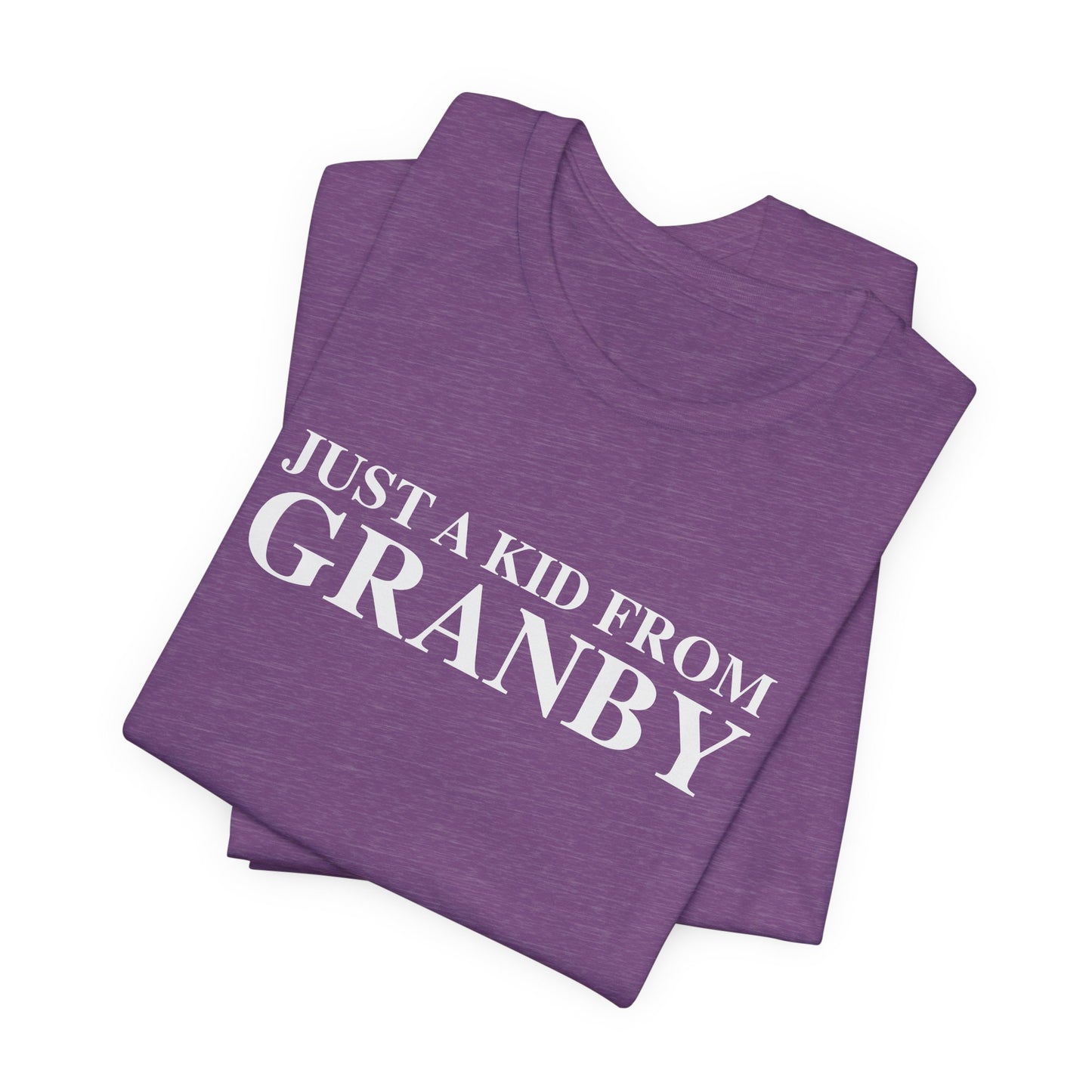 Just a kid from Granby Unisex Jersey Short Sleeve T-Shirt
