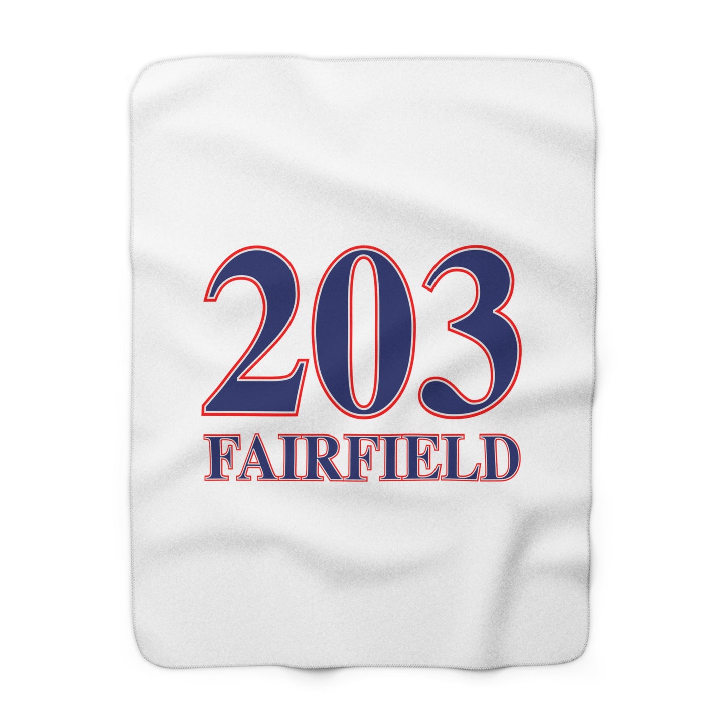 203 Fairfield Red White & Blue Sherpa Fleece Blanket