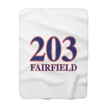 203 Fairfield Red White & Blue Sherpa Fleece Blanket