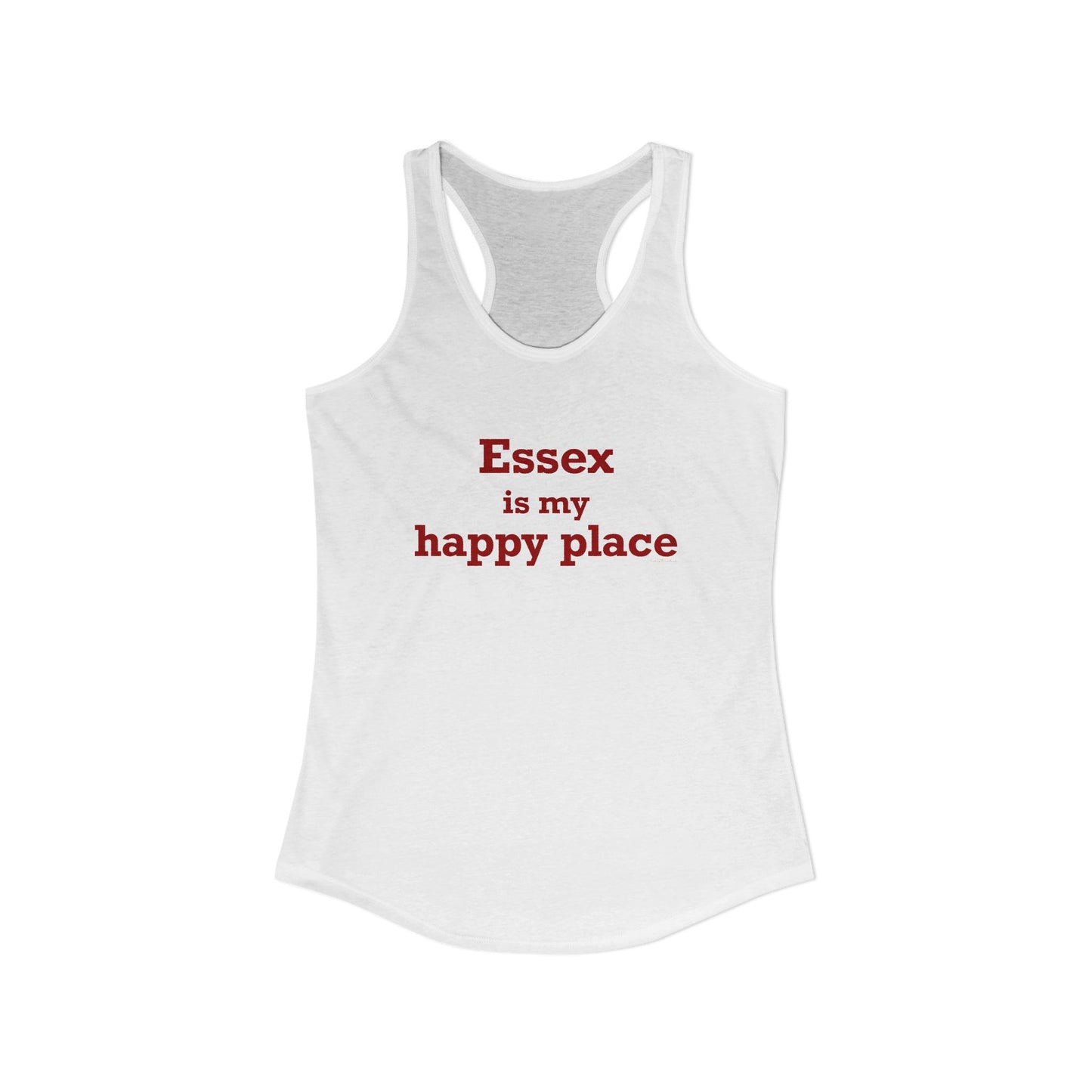 Essex is My Happy Place Women's Ideal Racerback Tank Top