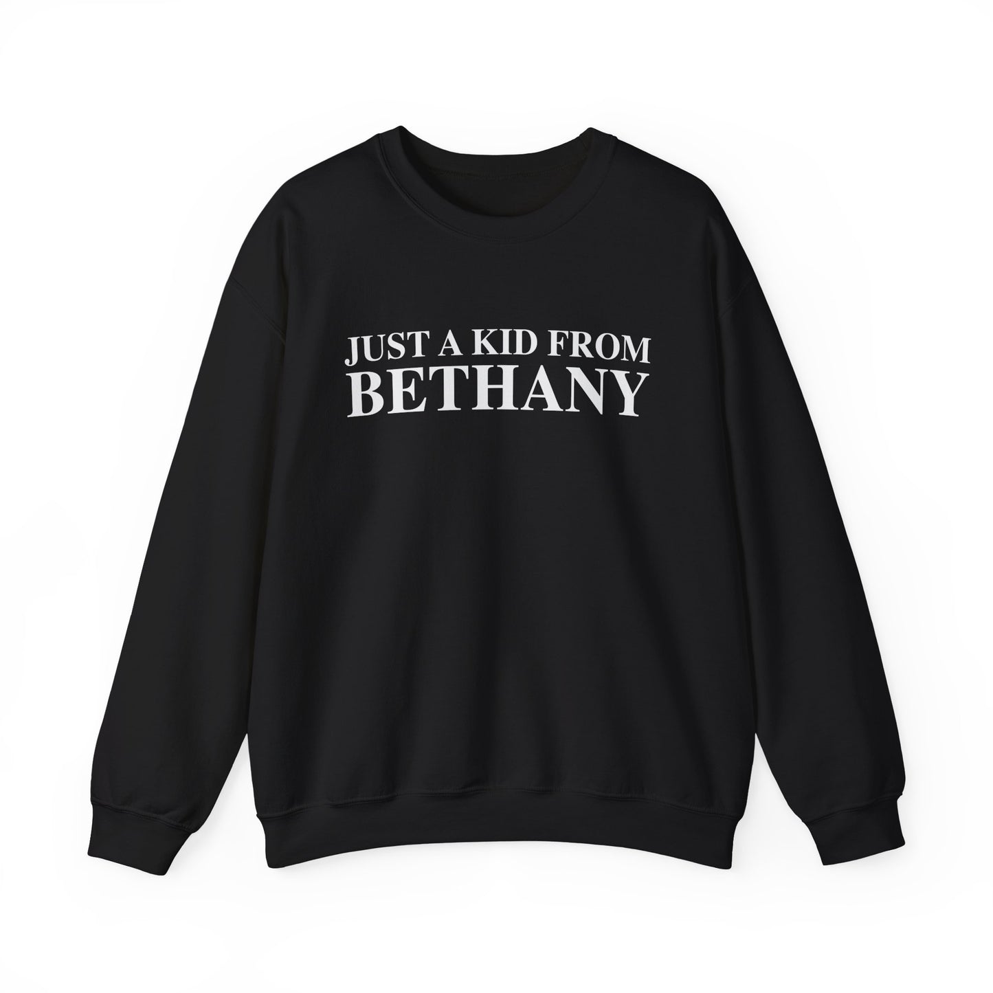 Just a kid from Bethany Unisex Heavy Blend™ Crewneck Sweatshirt
