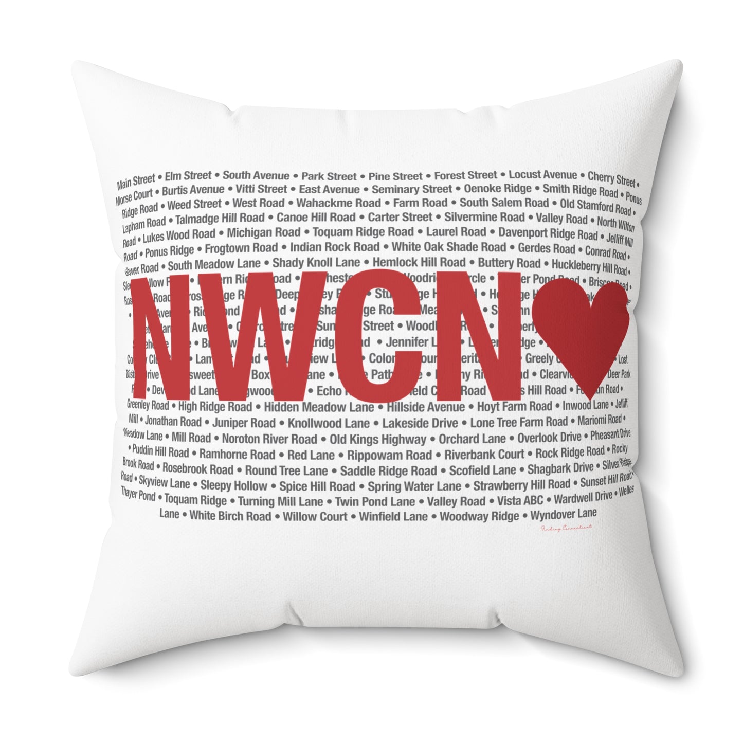 New Canaan Love Spun Polyester Square Pillow