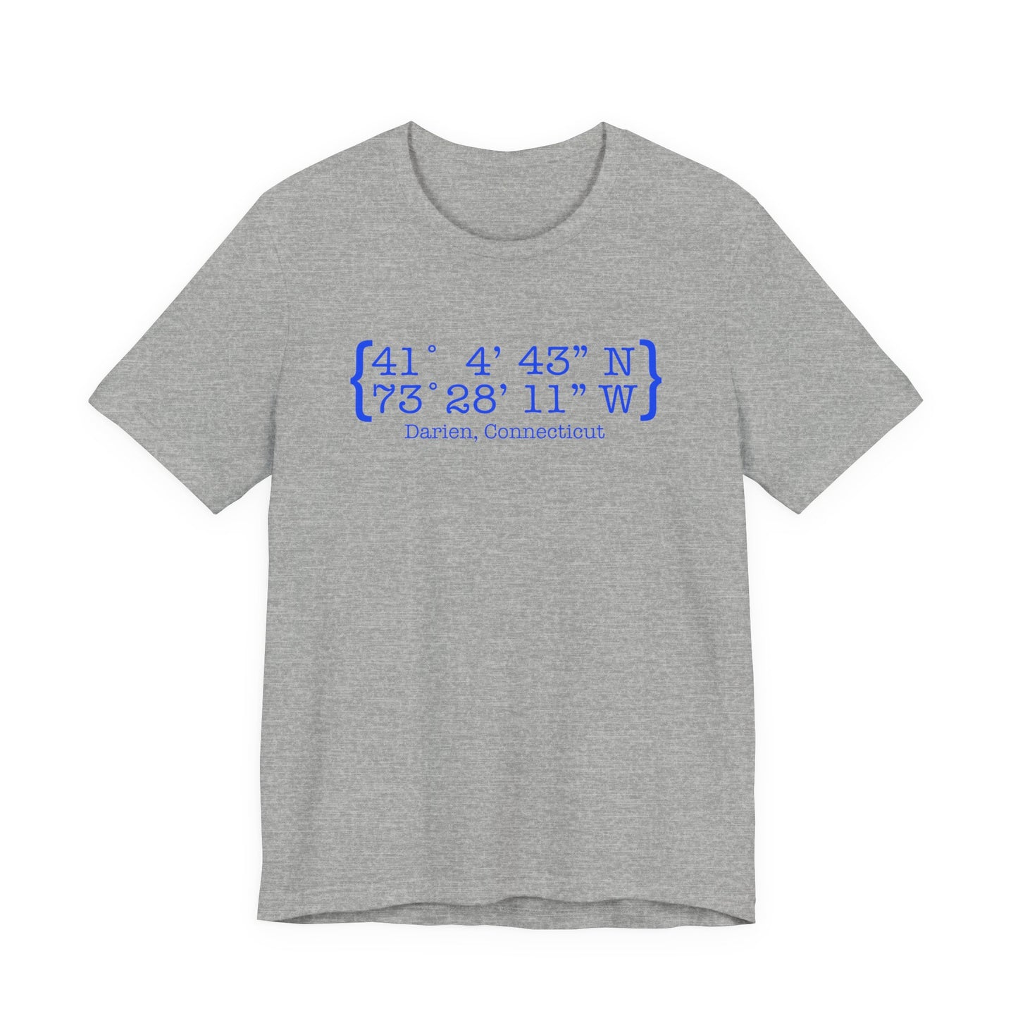 Darien Coordinates Unisex Jersey Short Sleeve T-Shirt