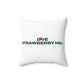 Love Strawberry Hill Spun Polyester Square Pillow