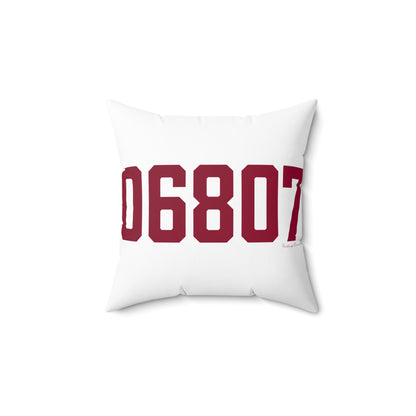 06807 - Greenwich Connecticut Zip Code Spun Polyester Square Pillow