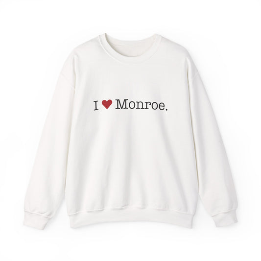 I Heart Monroe. Unisex Heavy Blend™ Crewneck Sweatshirt
