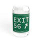 Vintage Exit 56 WCP Sign Sipper Glass, 16oz