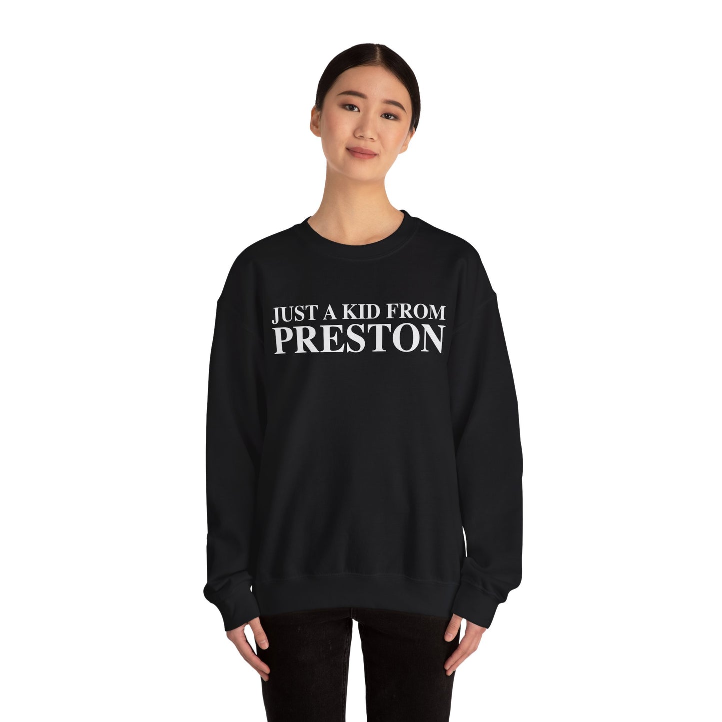 Just a kid from Preston Unisex Heavy Blend™ Crewneck Sweatshirt