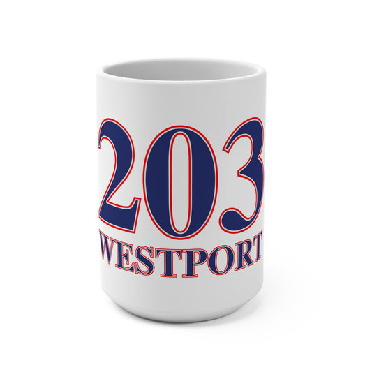 203 Westport Red White & Blue Mug 15oz