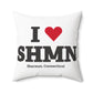 I Heart SHMN Spun Polyester Square Pillow