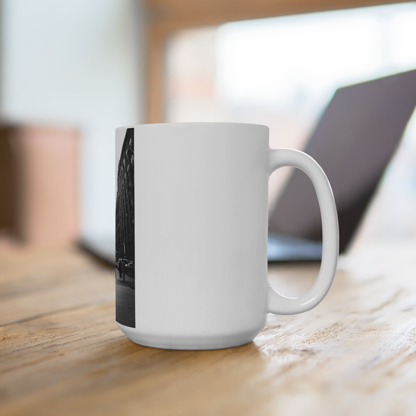 Manhattan Bridge Black and White Mug 15oz