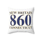 New Britain 860 Connecticut Polyester Square Pillow