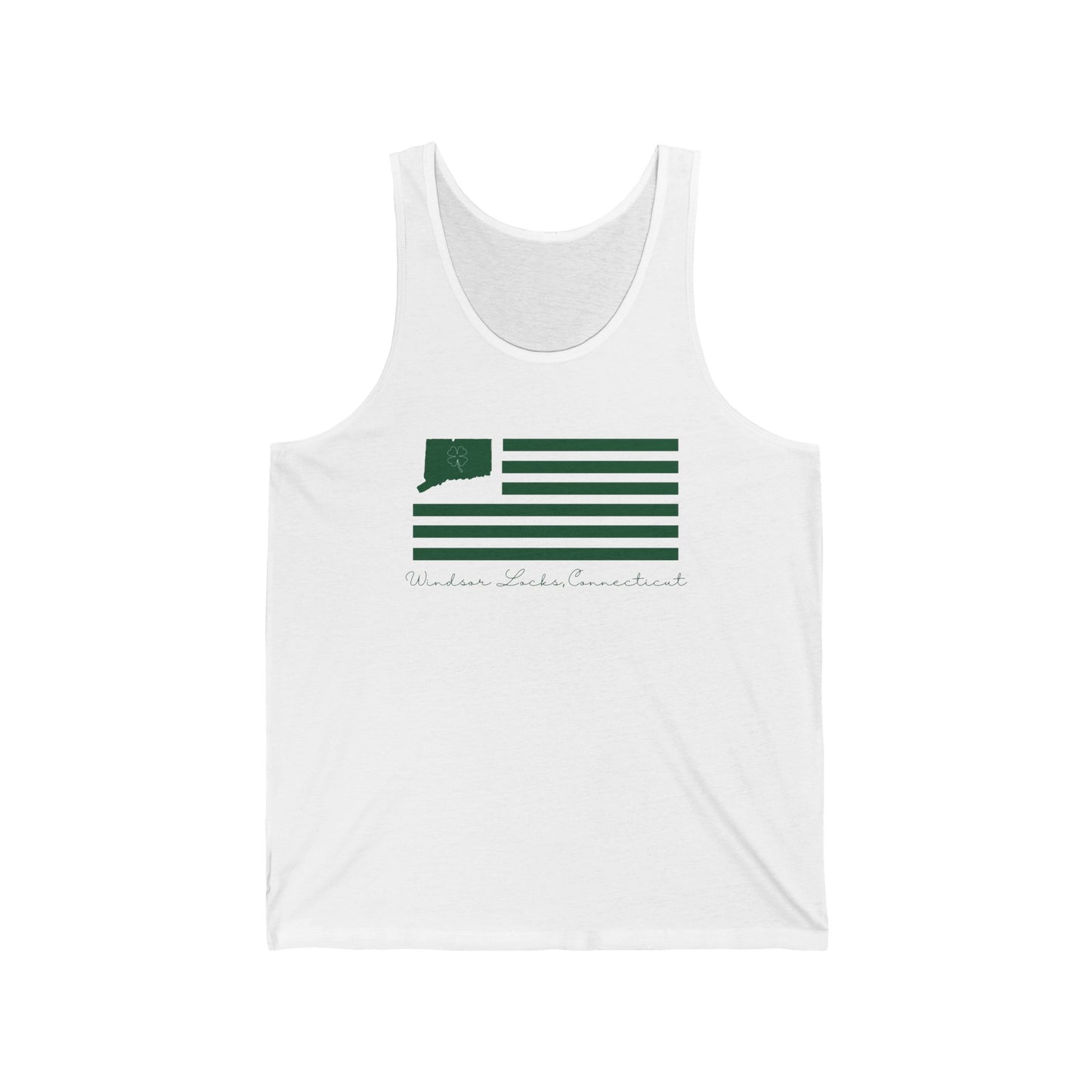 Windsor Locks Connecticut St. Patrick’s Day Flag Unisex Jersey Tank Top