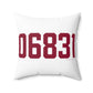 06831 - Greenwich Connecticut Zip Code Spun Polyester Square Pillow