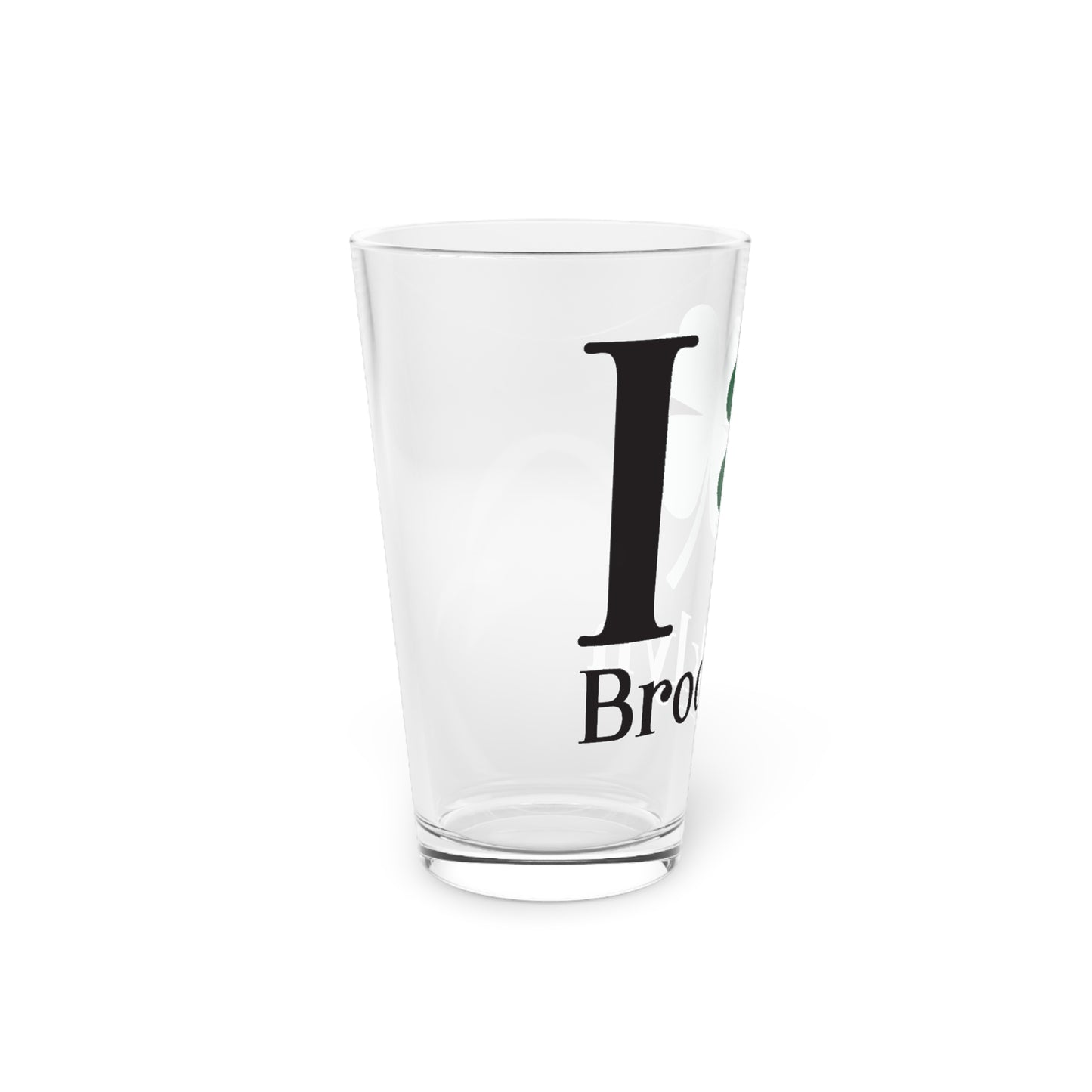 I Clover Brooklyn Pint Glass, 16oz