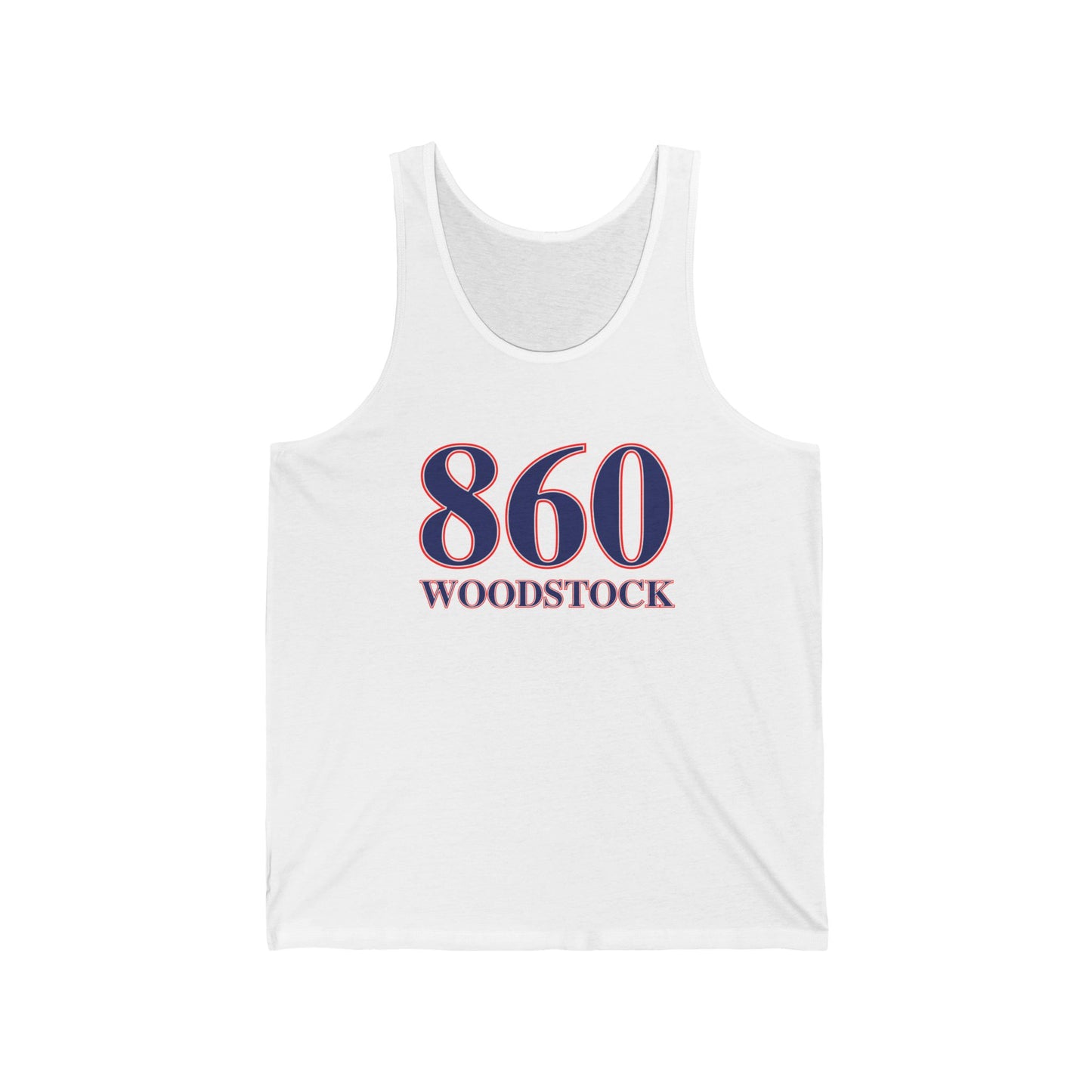 860 Woodstock Red White & Blue Unisex Jersey Tank Top