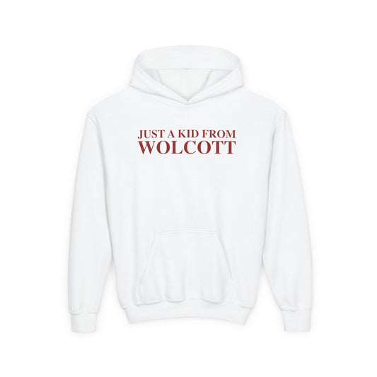 Just a kid from Wolcott Youth Heavy Blend Hooded Sweatshirt