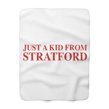 Just a kid from Stratford Sherpa Fleece Blanket