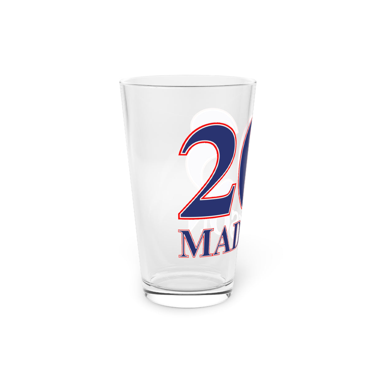 Madison Red, White & Blue Pint Glass, 16oz