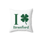 I Clover Branford Spun Polyester Square Pillow