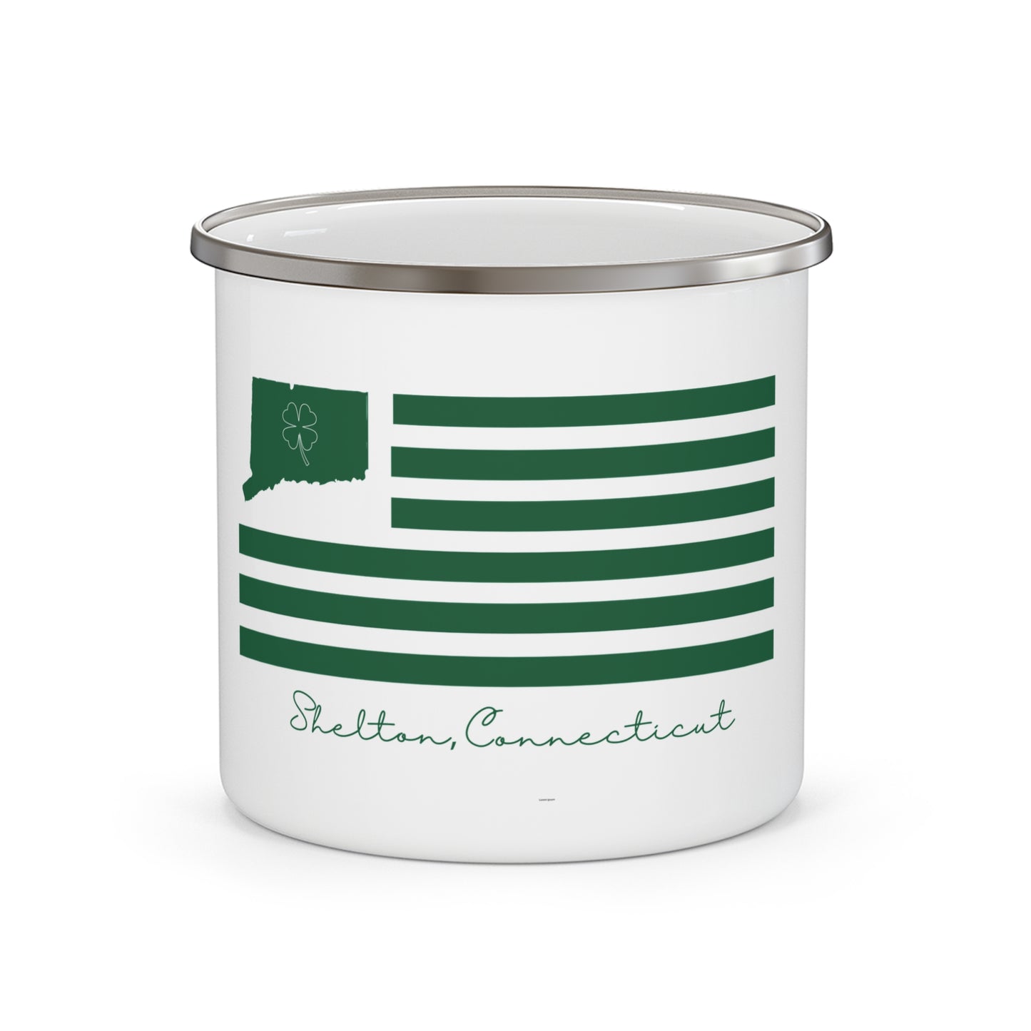 Shelton Connecticut St Patrick’s Day Flag Enamel Camping Mug