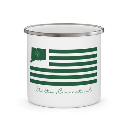 Shelton Connecticut St Patrick’s Day Flag Enamel Camping Mug