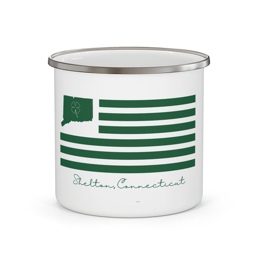 Shelton Connecticut St Patrick’s Day Flag Enamel Camping Mug
