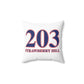 203 Strawberry Hill Red, White & Blue Spun Polyester Square Pillow
